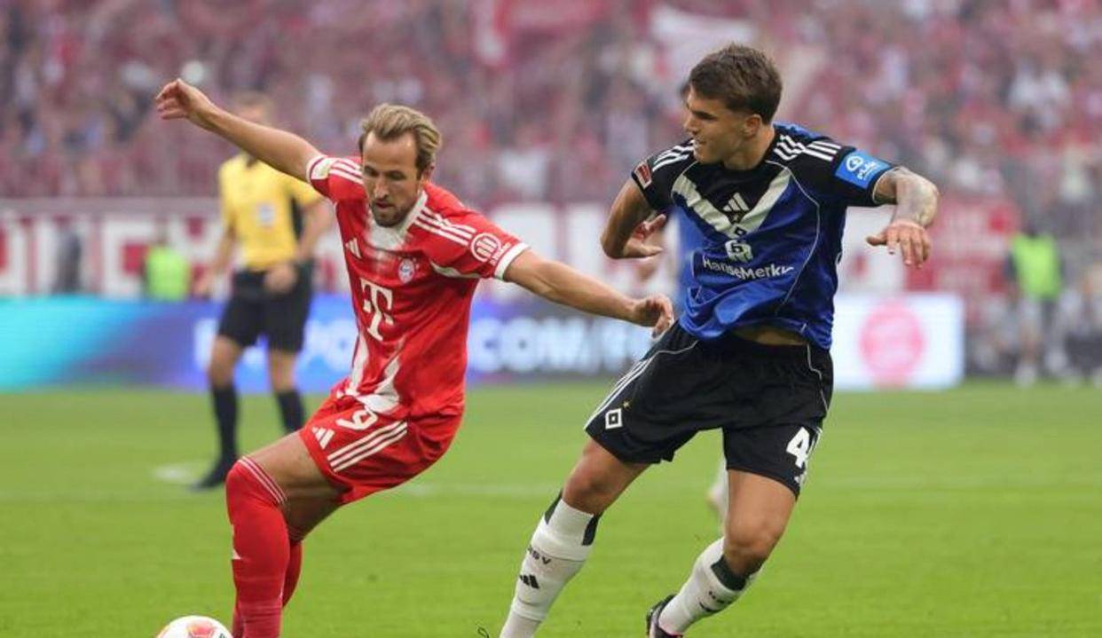 身价上亿凯恩替补47秒破门被吹,拜仁9人苦战德甲天王山